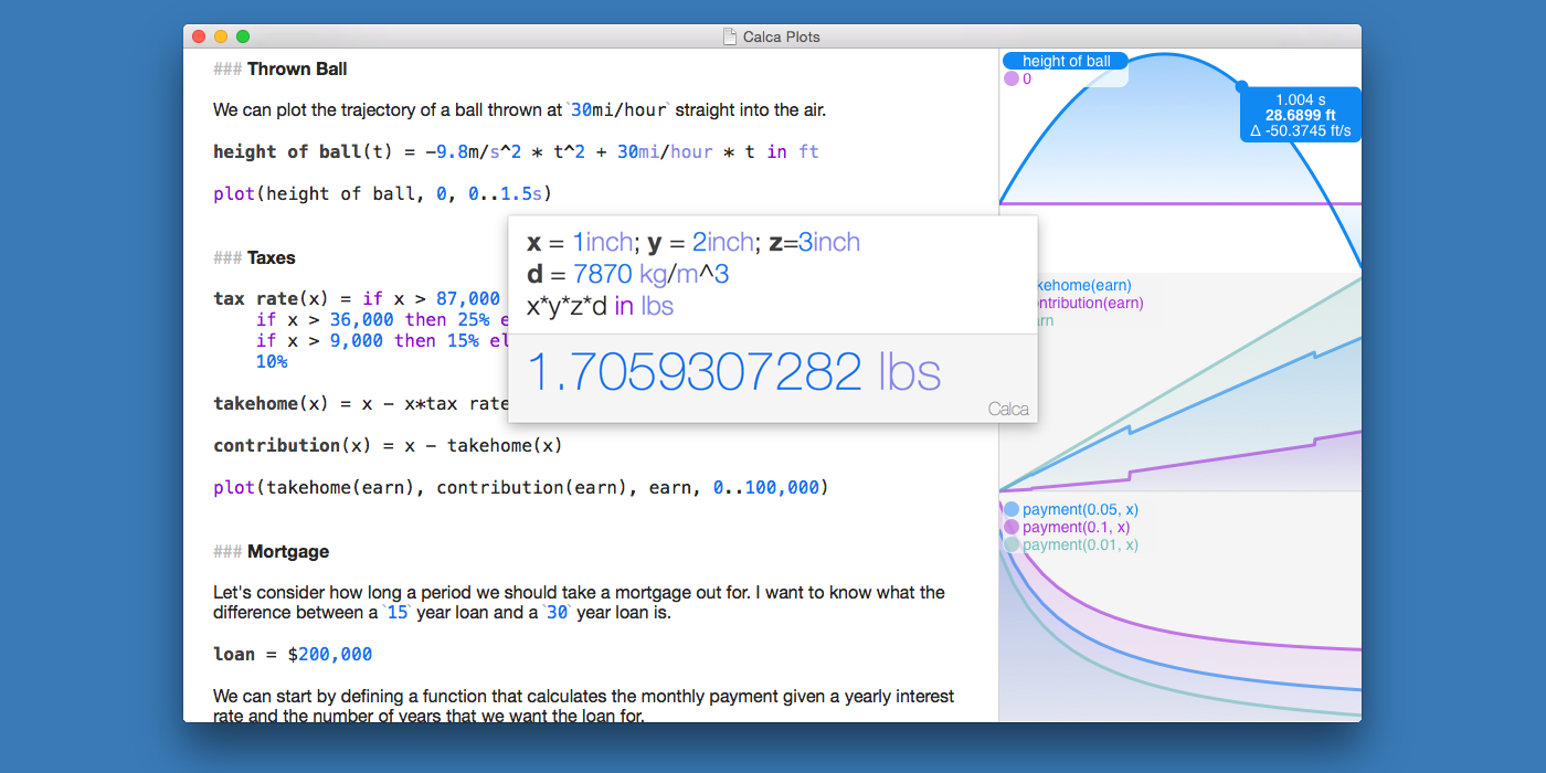 See Calca 1.3 on the Mac App Store